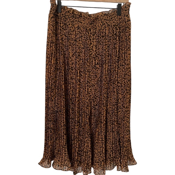 NWT Baevely leopard print pleated skirt - Picture 4 of 5